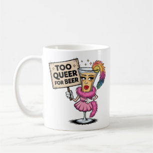 Mug Verre à cocktails "Trop gay pour la bière" - Drôle