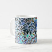 Mug Verre abstrait art blues lavande (Devant gauche)