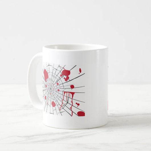 Mug verre brisé d'halloween (Devant gauche)