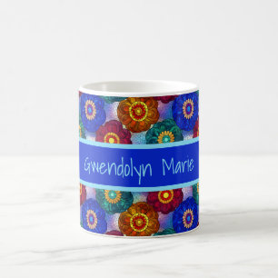 Mug Verre Cathédrale Abstrait Rouge Vert Bleu Orange