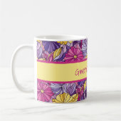 Mug Verre Cathédrale Abstrait Violet Jaune Rose (Gauche)
