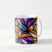 Mug Verre coloré floral : Conception colorée (Devant droit)