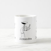 Mug Verre de champagne de la main de la dame Art déco (Centre)