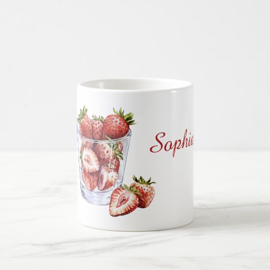Mug Verre de fraises de fruits rouges (Centre)