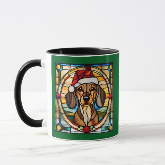 Mug Verre de Noël Dachshund (Gauche)