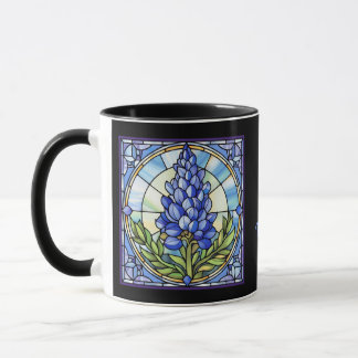 Mug Verre de verre texan Bluebonnet Vrai ami bleu