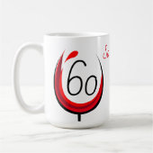 Mug Verre de vin amusant moderne 60 Alors quel 60e ann (Gauche)