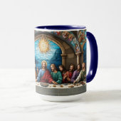 Mug Verre Dernier Jésus Souper chrétien catholique (Devant droit)
