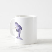 Mug Verre drôle de boissons de requin bleu de vin (Devant gauche)