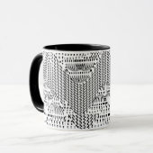 Mug Verre noir et blanc (Devant gauche)
