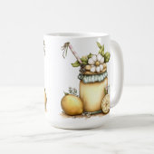 MUG VERRE PASTEL DE CITRONNÉE ET FLEURS (Devant droit)