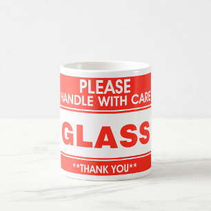 Mug Verre S'Il Vous Plaît Manipuler Avec Soin