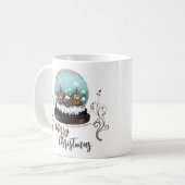 Mug Verre Snowball Village d'hiver Foliing Noël (Devant gauche)