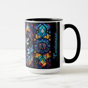 Mug Verre teinté personnalisé et libellules