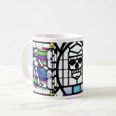 Mug Verre tendu Halloween Squelette Musique (Devant gauche)