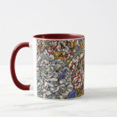 Mug Verre verni Botanique Floral (Gauche)