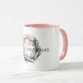 Mug Verre verte rose de Noël (Devant droit)