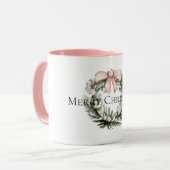 Mug Verre verte rose de Noël (Devant gauche)