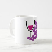 Mug Verre Vin Et Raisins (Devant gauche)