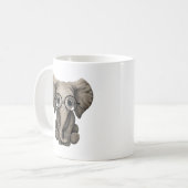 Mug Verres de port d'éléphant ringard de bébé (Devant gauche)