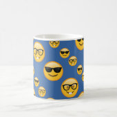 Mug Verres modelés Emojis de bleu (Centre)
