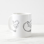 Mug Verrouillage du coeur et clé (Devant gauche)