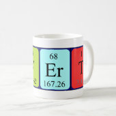 Mug Verrouiller la taille du nom de table périodique (Devant droit)