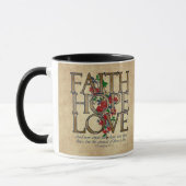 Mug Vers chrétien de bible d'amour d'espoir de foi (Gauche)