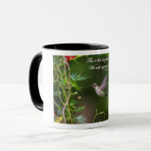 Mug Vers de bible de 118:24 de psaume de colibri en (Devant gauche)