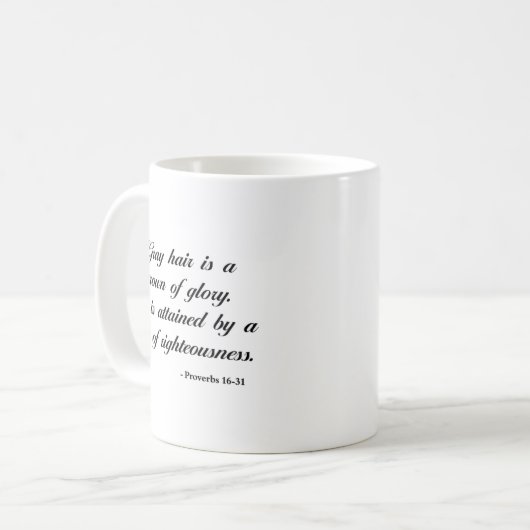 Mug Vers de bible du 16:31 % pipe% de proverbes (Devant gauche)