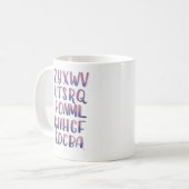 Mug Vers l'arrière alphabet d'aquarelle (Devant gauche)