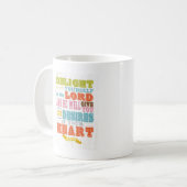 Mug Vers scriptural chrétien de bible - 37:4 de psaume (Devant gauche)