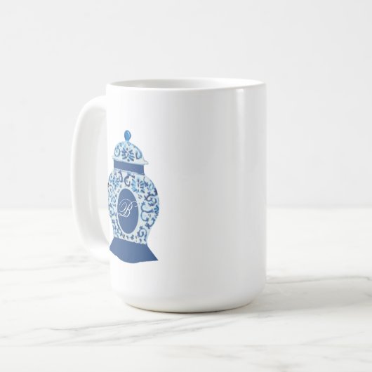 Mug Versailles Chinoiserie Ginger Jar Monogramme B (Devant gauche)