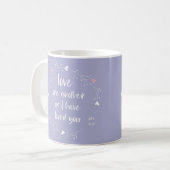Mug Verse biblique : Amour mutuel (+ coeurs) (Devant gauche)