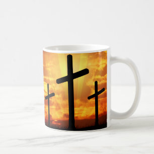 MUG VERSE DE LA BIBLE CHRÉTIENNE TENDANCE CROIX DE SOL