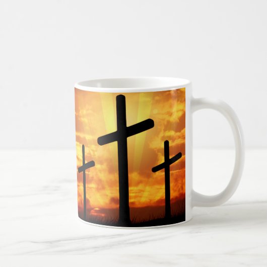 MUG VERSE DE LA BIBLE CHRÉTIENNE TENDANCE CROIX DE SOL (Droite)