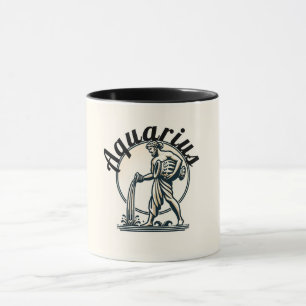 Mug Verseau le Porteur d'Eau Zodiaque Vintage