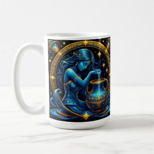 Mug ♒ Verseau Lueur Cosmique 🌌 Beau Zodiaque