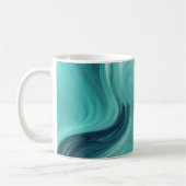 Mug Versement de liquide sarcelle abstrait (Gauche)