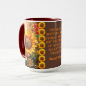 Mug Verset Bible Avec Tournesol William Morris Art (Devant gauche)