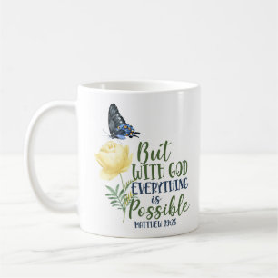 Mug Verset Bible Mais Avec Dieu Tout Est Possible