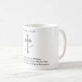 Mug verset biblique chrétien Romains 8:28 (Devant droit)