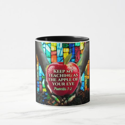 Mug Verset Biblique Chrétienne Avec Pomme Levée (Centre)