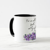 Mug Verset biblique chrétienne inspirant (Devant gauche)