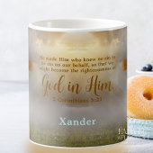 Mug Verset biblique en bois personnalisé