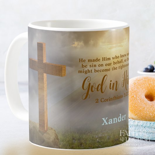 Mug Verset biblique en bois personnalisé