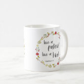 Mug Verset biblique : L'amour est patient, l'amour est (Devant droit)