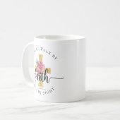 Mug Verset biblique moderne à croix florale (Devant gauche)