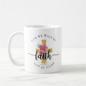 Mug Verset biblique moderne à croix florale (Gauche)