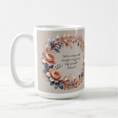 Mug Verset biblique personnalisable aux reflets pêche  (Gauche)